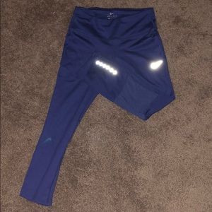 Blue nike running leggings